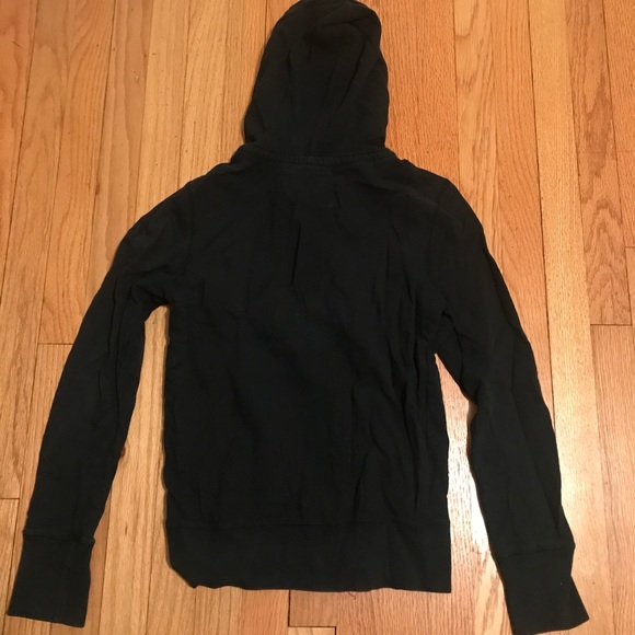 Aero Xsmall Black yellow Zip Up Hoodie Aeropostale casual warm junior back to sc - Picture 7 of 7